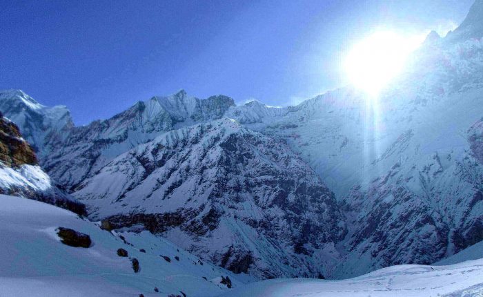 annapurna bas camp heli tour flight
